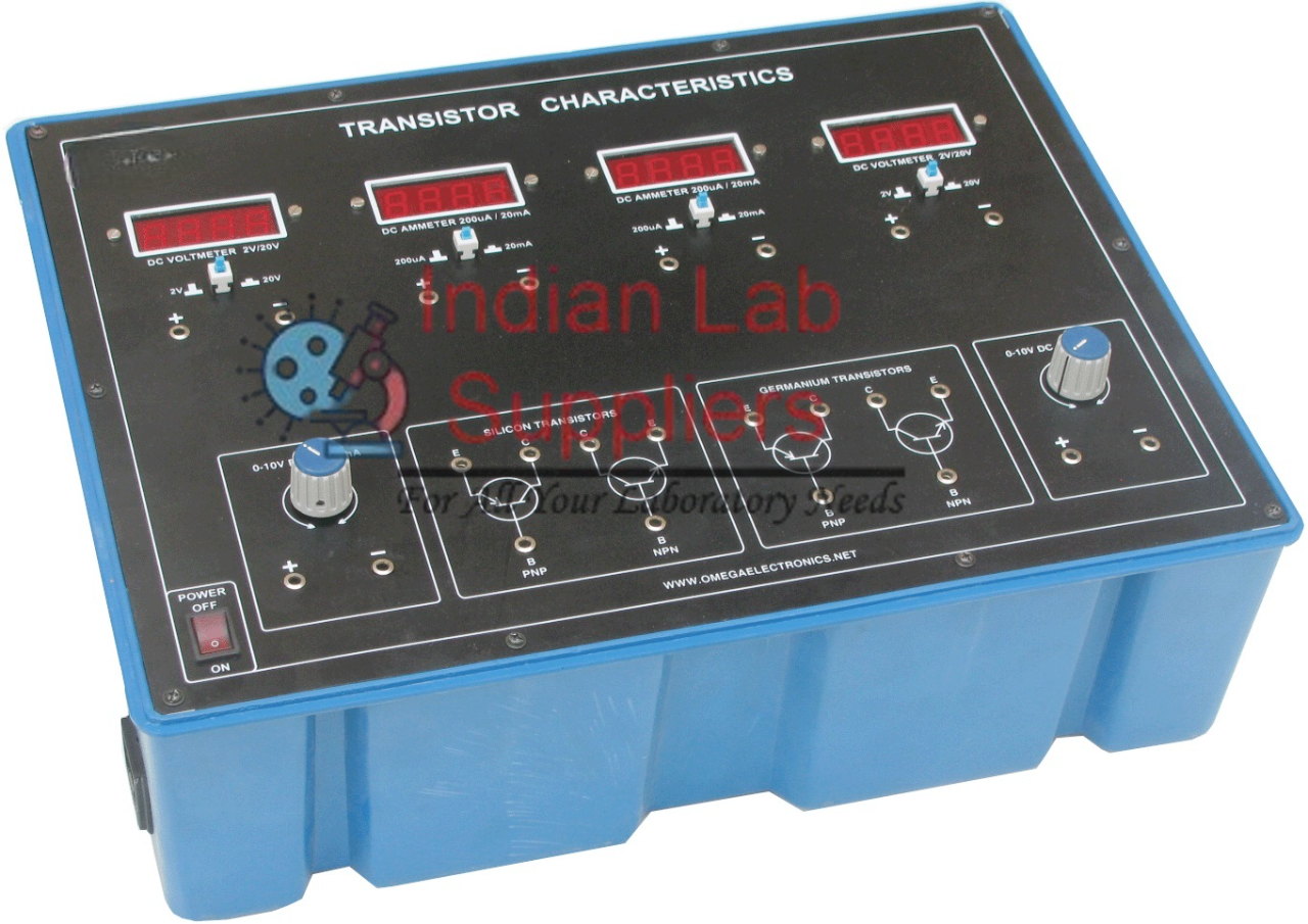 Transistor Characteristics with 4Tr Power Supply and Dual Range Meters C.R.